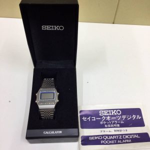 SEIKO セイコー クオーツデジタル ポケットアラーム シルバーウエーブ A547- 5020