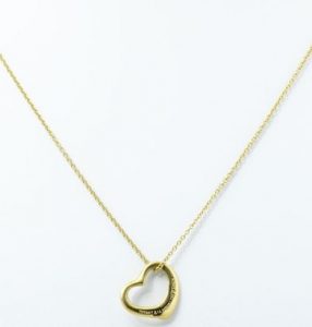 ティファニー　K18　オープンハートネックレス