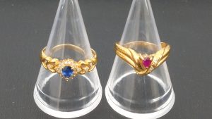 18金の綺麗な色石付きリングをお買取りしました！買取専門店 大吉 イオン古川店です！