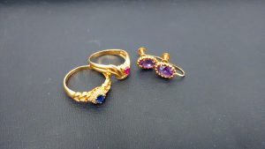 18金の綺麗な色石付きリングをお買取りしました！買取専門店 大吉 イオン古川店です！