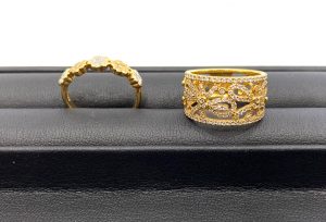 金 K18 ダイヤ 指輪 リング