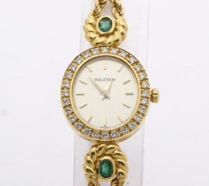 WALTHAM K18無垢レディース腕時計