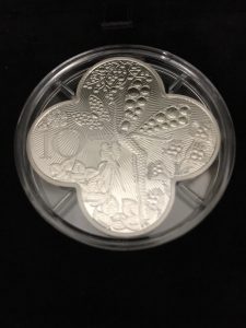 ヴァンクリーフ&アーペルVan Cleef & Arpels 10ユーロ 四葉型 銀貨 コレクション シルバー