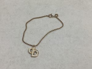 クリスチャンディオール メッキブレスレット CDラインストーン