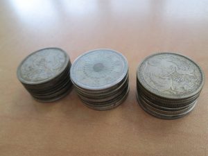 古銭 小型50銭銀貨 2