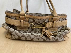コーチ COACH ハンドバッグ 劣化大 パイピング露出