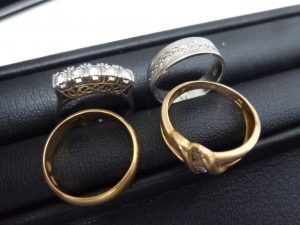 金とプラチナのリングのお買取りを致しました。買取専門店大吉ゆめタウン中津店(大分県)です。
