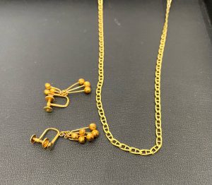 金 K18 イヤリング ネックレス