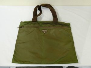 PRADA・プラダ・ナイロンショルダーバッグ・トートバッグ・カーキ