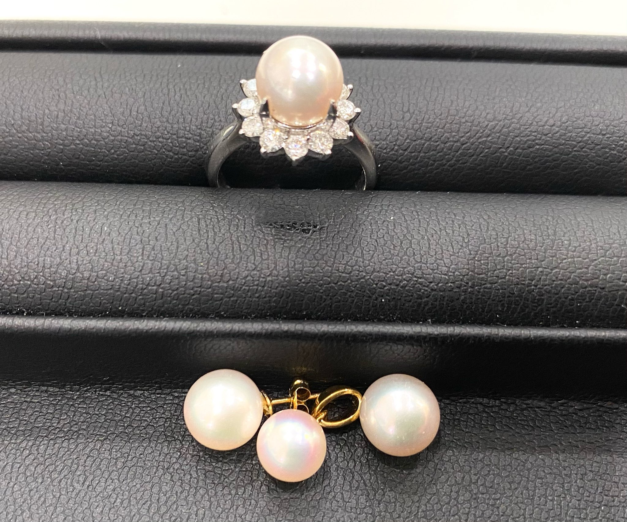 パール プラチナ 金 ダイヤ 貴金属 指輪