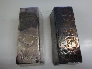 大吉調布店で買取した銀のインゴット