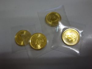 大吉調布店で買取した金、金貨