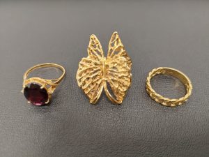 K18のゴールドリング 3つ