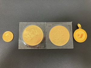 御在位10万円金貨 メープル金貨 K24 ゴールドネックレストップ