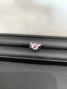 色石 プラチナ pt900 リング 貴金属