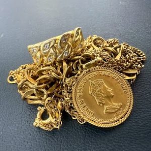 K18 K24 エリザベス金貨 ネックレス トップ リング