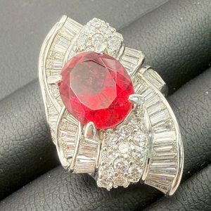 pt900 リング ルビー ダイヤ