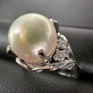 Pt900 パール ダイヤ リング
