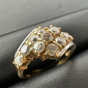 K18 pt900 ダイヤモンドリング