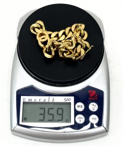 シャネル(CHANEL)のチェーンブレスレット「GP アンティーク」③重量