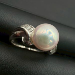 pt900 パール ダイヤリング