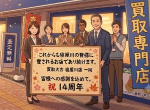 寝屋川の地で14年間営業を続けています