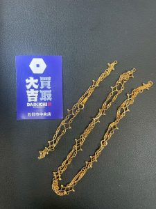 広島市五日市の買取専門店で高価買取した18金（K18）の古いデザインネックレス