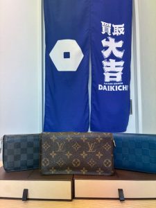 広島市五日市の買取専門店で高価買取したルイ・ヴィトン(LOUIS VUITTON)の長財布3点(モノグラム、ダミエ・グラフィットなど)