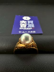 【真珠買取】パール ゴールドリング ヴィンテージデザイン - 広島市安佐南区八木の買取大吉 ラ・ムー八木店