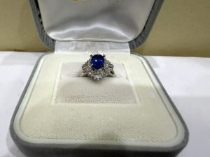 色石 プラチナ pt900 リング  貴金属