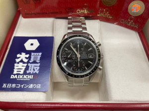 買取大吉五日市コイン通り店で買取したOMEGAスピードマスターの黒文字盤クロノグラフ