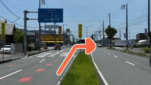 ルート案内 来来亭 右折