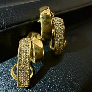 K18 ダイヤモンドイヤリング