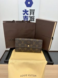 【無料出張買取】広島市五日市の買取大吉五日市中央店が高価買取した箱・紙袋付きのルイ・ヴィトン(LOUIS VUITTON)モノグラムの長財布