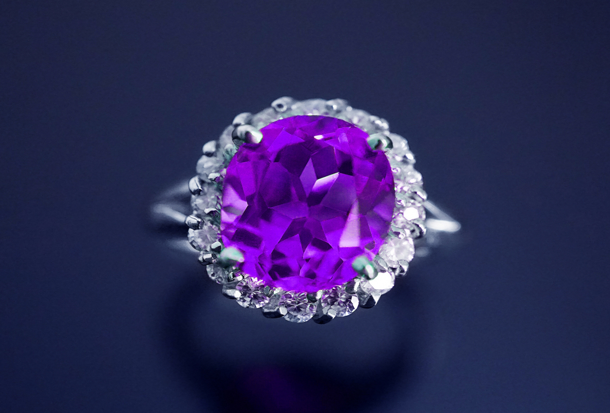 ❤︎美品✨アメジストリング✨濃厚な紫✨透明度抜群